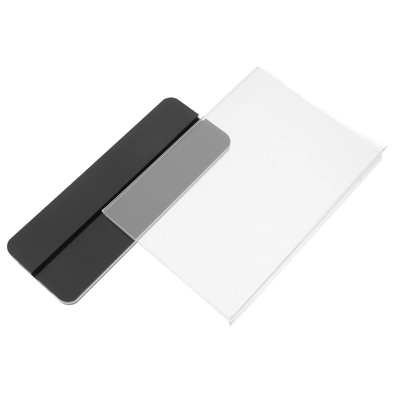 

Acrylic Card Sign Stand A5 Size Pull Out Menu Holder Display Frame Black Base Table Decor Transparent Name Plate
