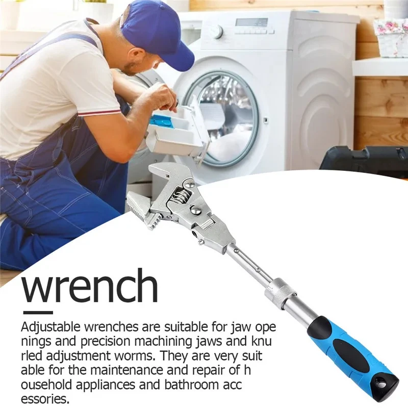 10 inch 5 in 1 ratchet adjustable wrench 180 degree adjustable folding wrench air conditioning bathroom pipe fittings