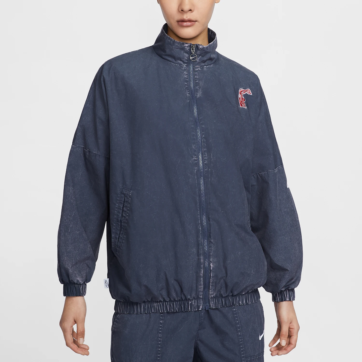 

Nike genuine genuine Loose Stand Collar Women's Retro Sport Jacket HF6287-449