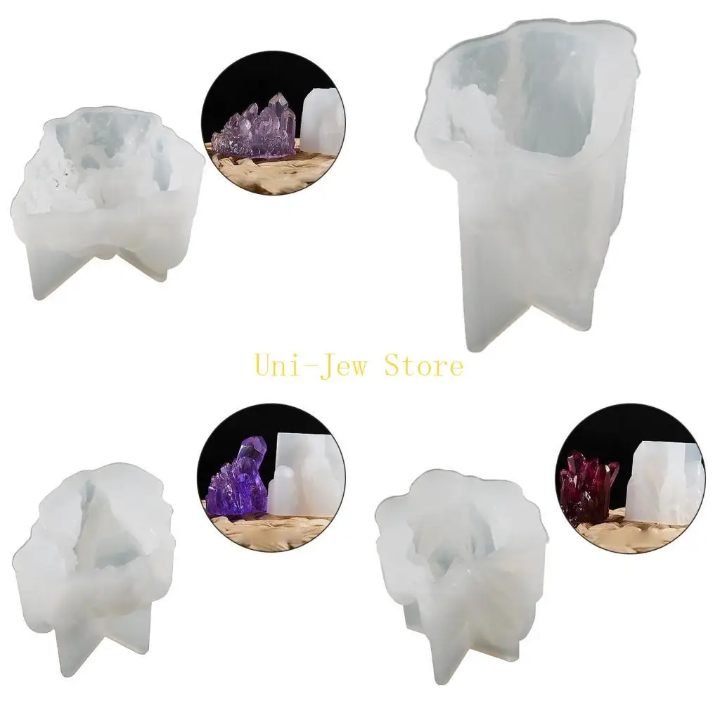 

40GB Diy Handmade Products Crystal Cluster Ornament Silicone Mold Scented Mold