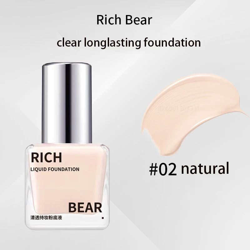 Creme bb líquido base corretivo à prova d'água cobertura completa iluminar rosto hidratante controle de óleo natural bb creme cosméticos