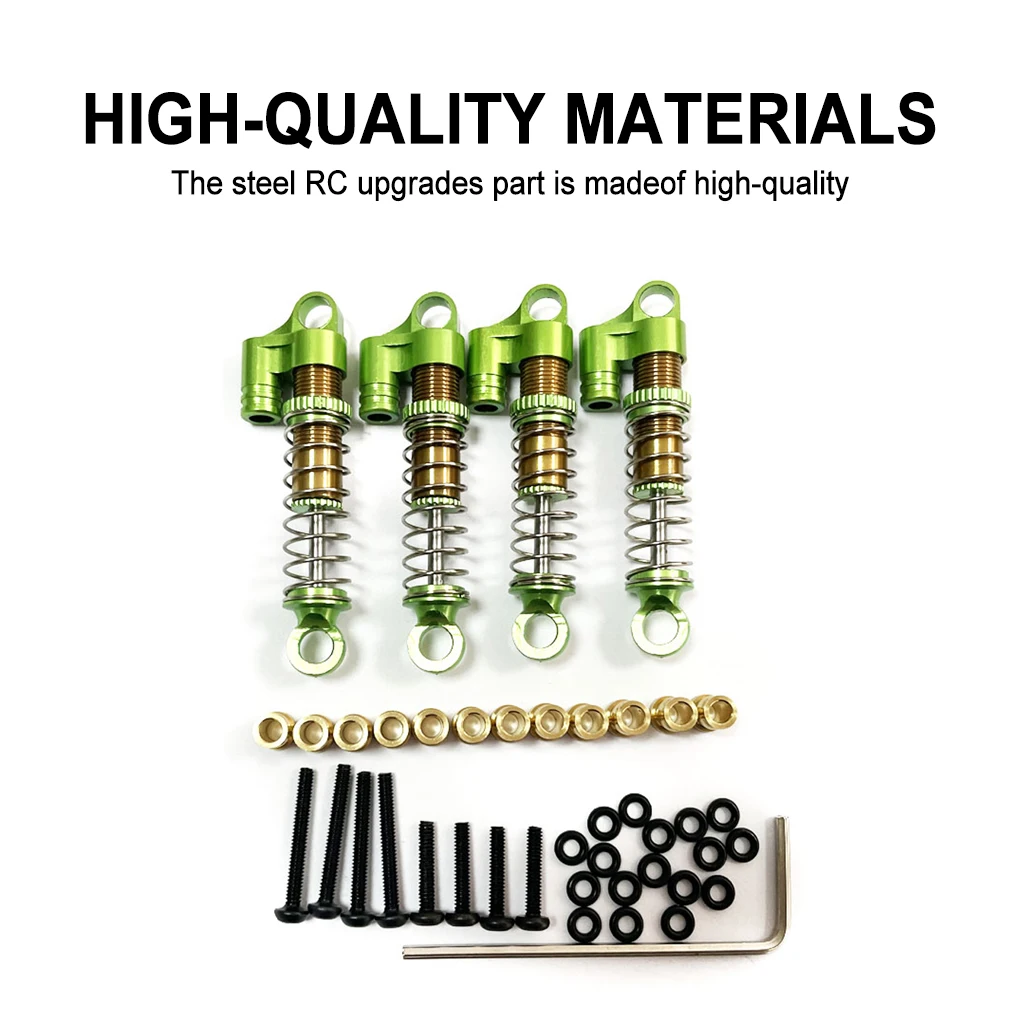 Aluminum Alloy 1/24 Negative Pressure Shock Damper 4pcs CNC Machined Rc Negative Pressure Shock Damper For ECX Barrage