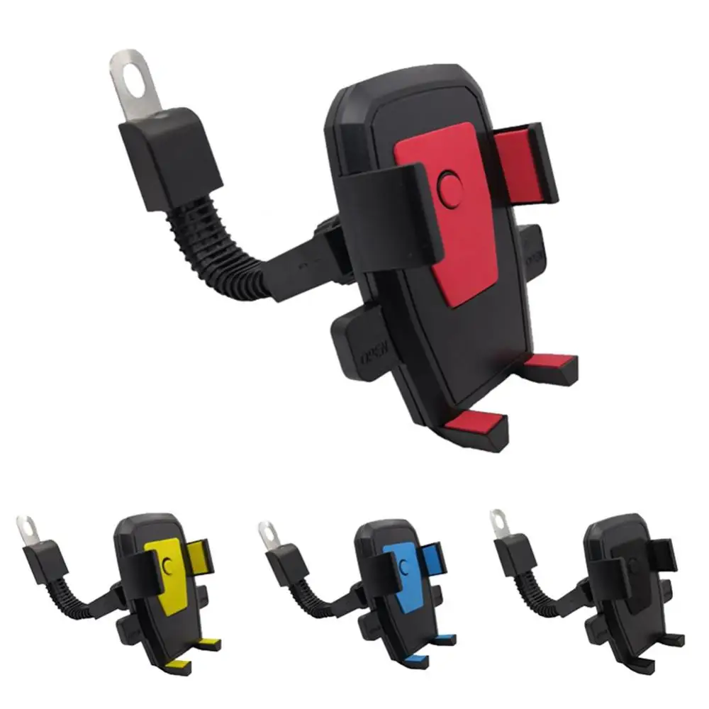 Support de téléphone pour rétroviseur de moto, support de téléphone pour scooter, rotation à 360 degrés, universel et résistant