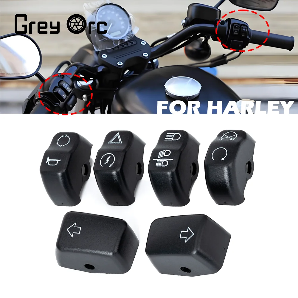 

6 Pcs Switch Button Buckle Dyna Softail For Harley VRSC 2014-2022 Sportster Road King 2014-2022 Motorcycle Accessories