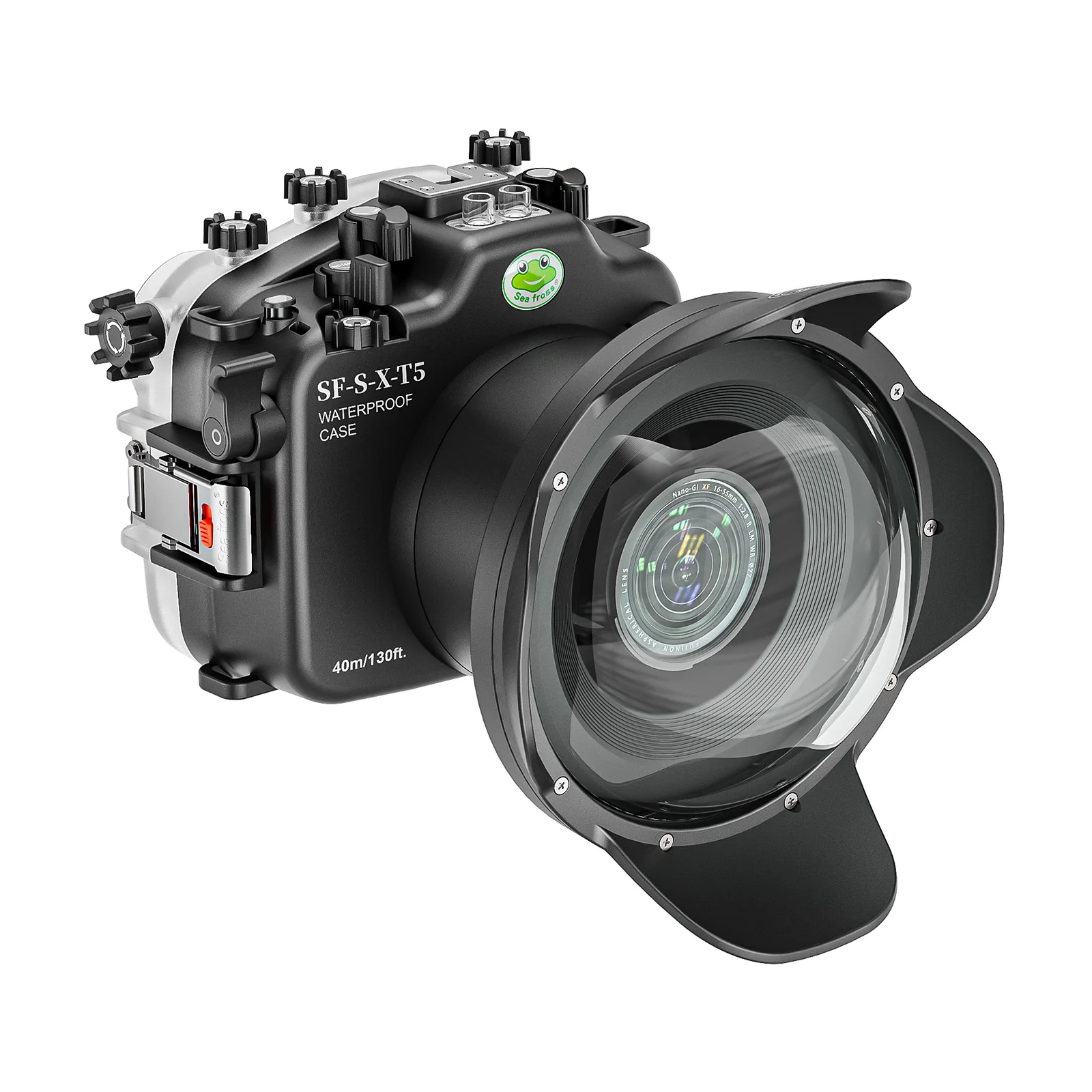 Seafrogs Waterproof Camera Case For Fuji X-T5 XF16-80mml:4 R Lens Professional Scuba Diving Camera Protective Cover