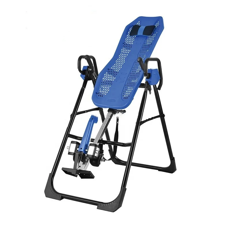 Metal Mechanical Folding Inversion Table Home Gym Fitness Equipment Back Lumbar Traction 110kg Max Load Upside Stretch Machine