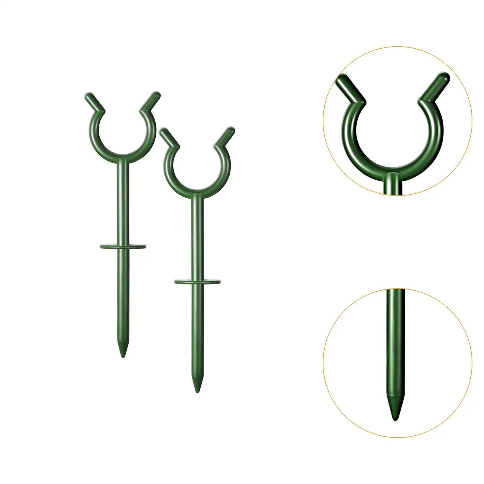 Durable Green Garden Hose Guide Spike Plant Protector Support Bracket for Flower Bed and Flexible Hose Accessory