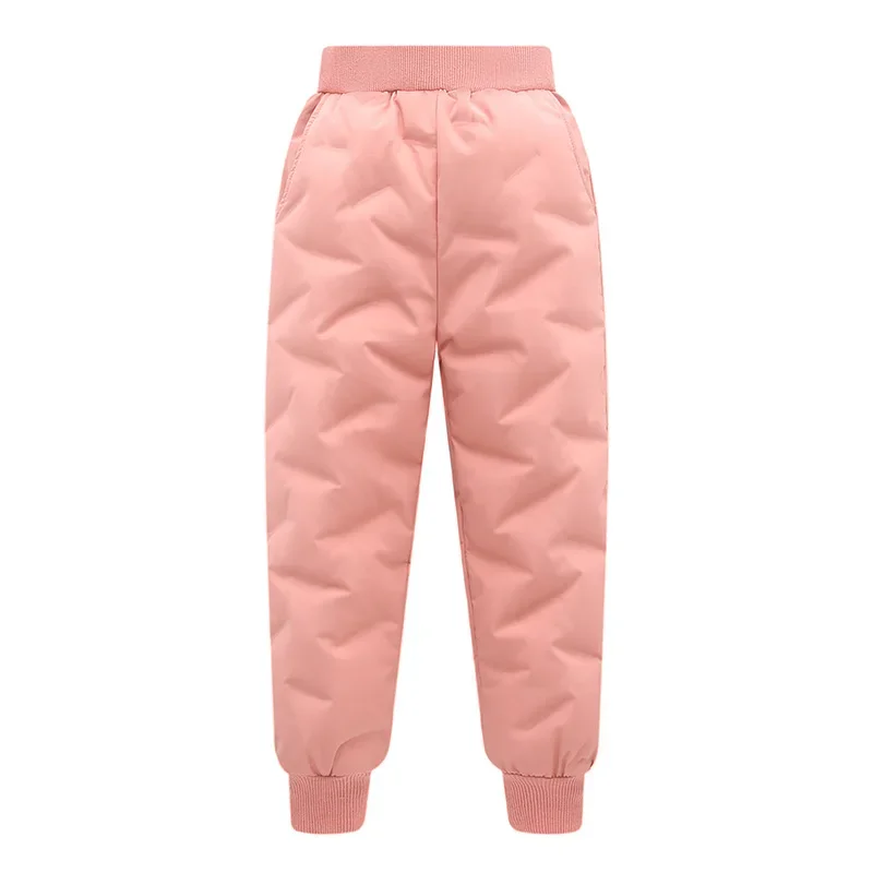 New Winter Girls Pants Casual Children White Duck Down Pant for Big Boys Teenage Windproof Waterproof Thicken Warm Trousers