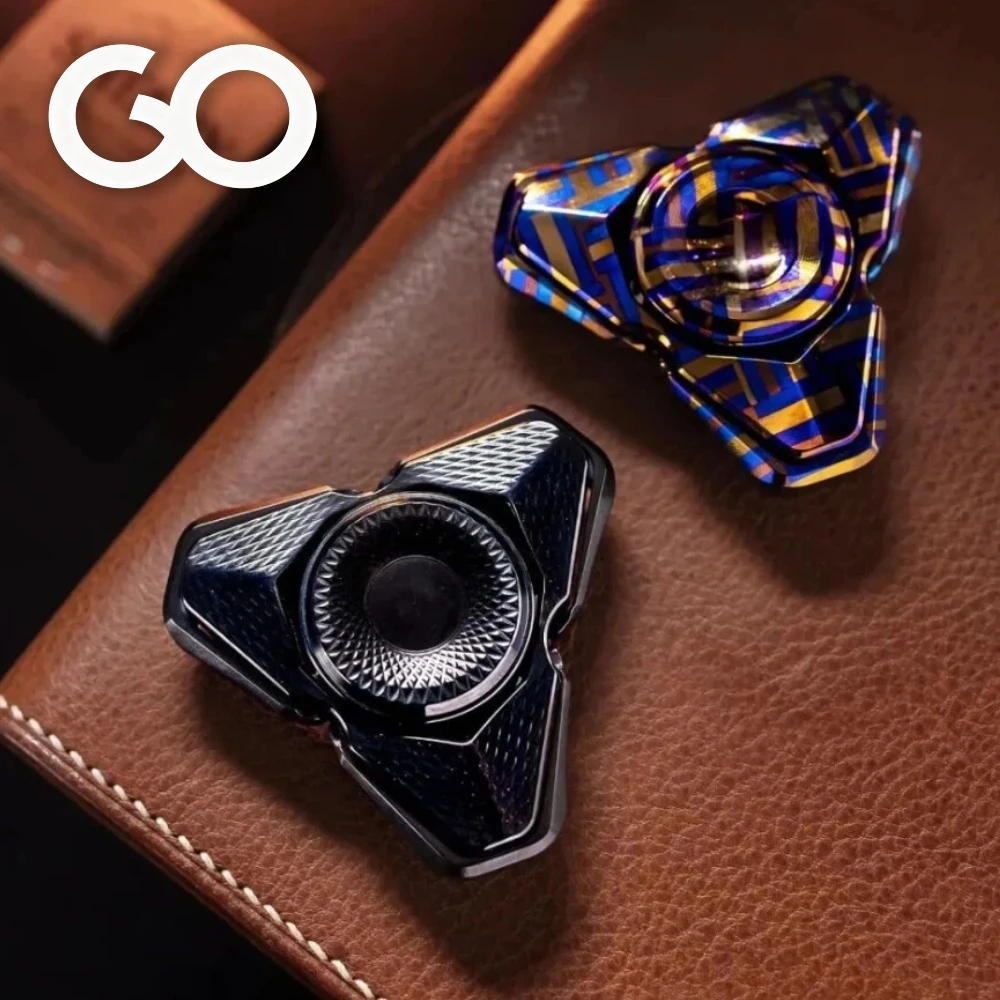 E-GO EDC SuanQS Tuning Fork Fidget Spinner Titanium Tungsten Spinner Fidget Toys For Adults Stress Relief Toy Original Designs