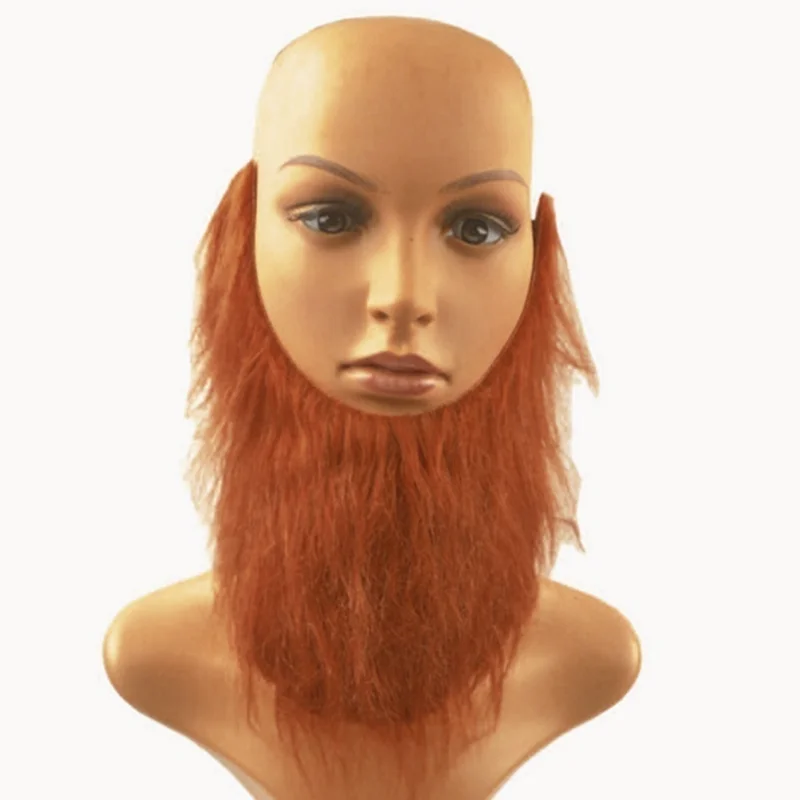 Long Fake Beard Mustache Party Halloween Decoration Festival Supplies Male Men U Shape Artificial Beard Party Favors