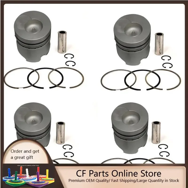 New 4 Sets STD Piston Kit With Ring 12010-T9313 Fit For Nissan FD33 Engine 100MM