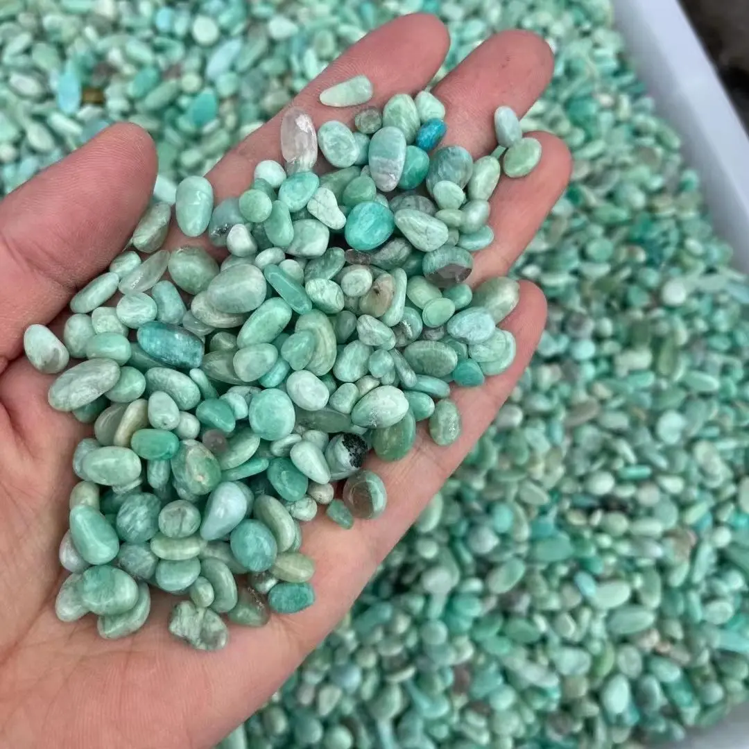 

1000g Natural Crystal Amazon Gravel Specimen Home Decor Green For Aquarium Healing Stone Rock Mineral Household DIY Gift