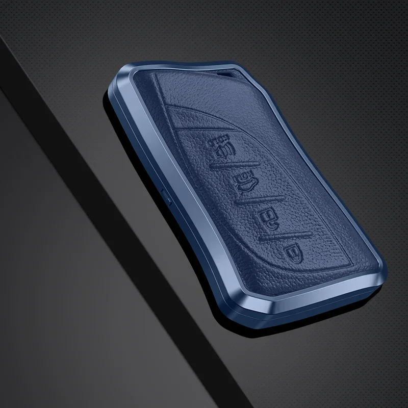 Alloy Leather Car Key Cover Shell for Lexus ES NX GS RX UX250 UX260 ES350 2019 2020 3/4 Button Remote Holder Auto Accessories