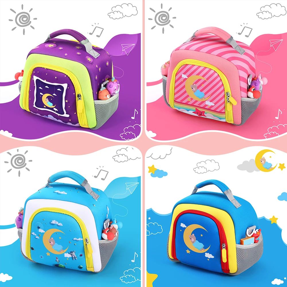 Сумочка с боковым сетчатым карманом и двойной молнией для Yoto Player (3-го поколения) Музыкальный плеер для стартового набора аудиоплеера Toniebox