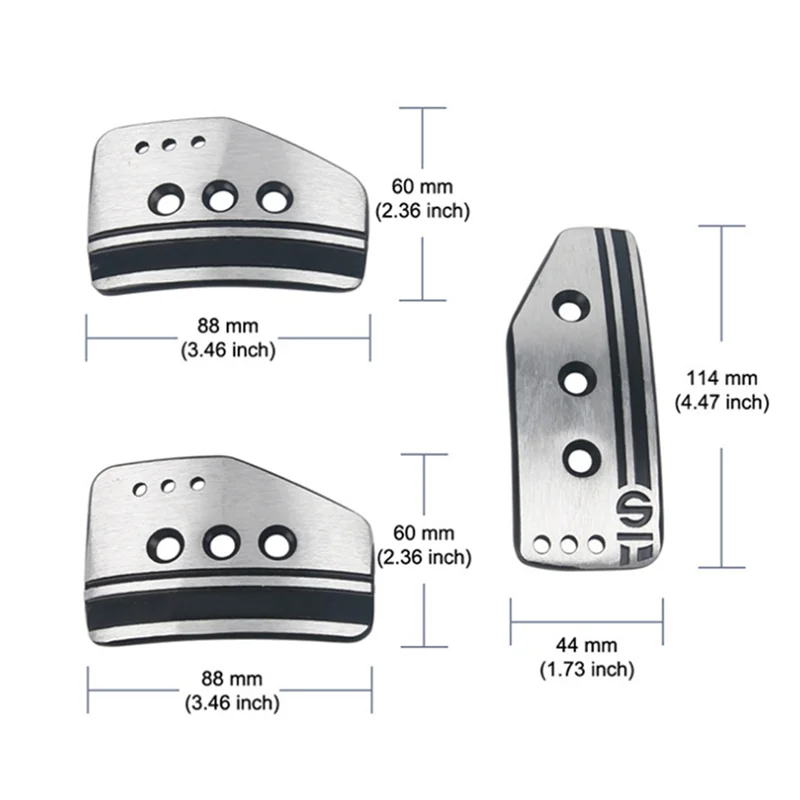 AB56-Car Aluminum Alloy Pedal Rest Pedal Accelerator Pedal Clutch Pedal Cover Formanual Transmission Car Pedals