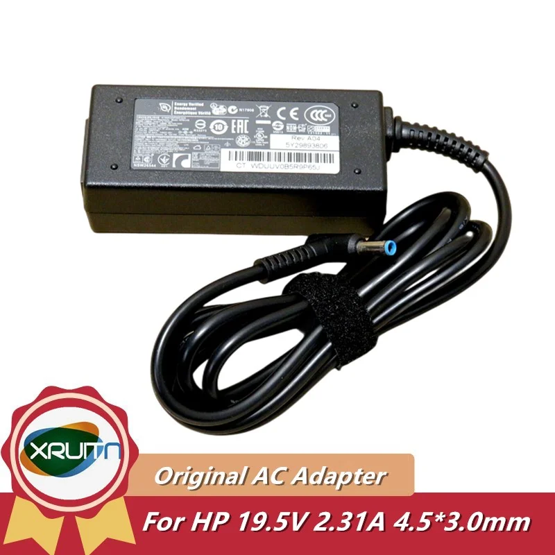 Genuine HSTNN-LA40 740015-001 19.5V 2.31A 45W Blue Tip AC Adapter Charger for HP ProBook 650 G2 Notebook PC TPN-LA04 HSTNN-CA40