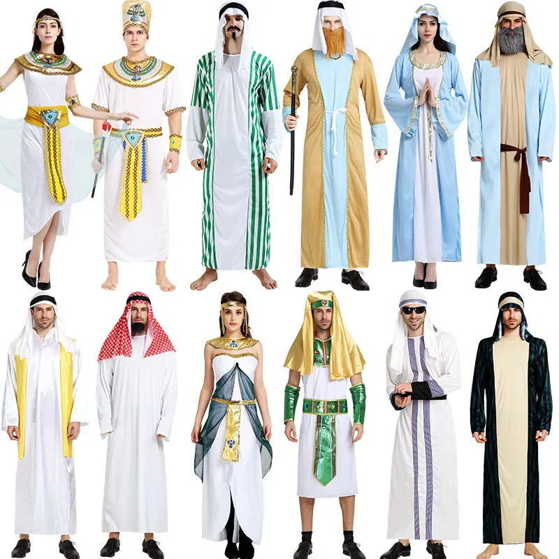 

loween Arab S Dubai Long Robe epherd Costume Men's Outfit Traditional National Stage Costume Winter 2024 China Made