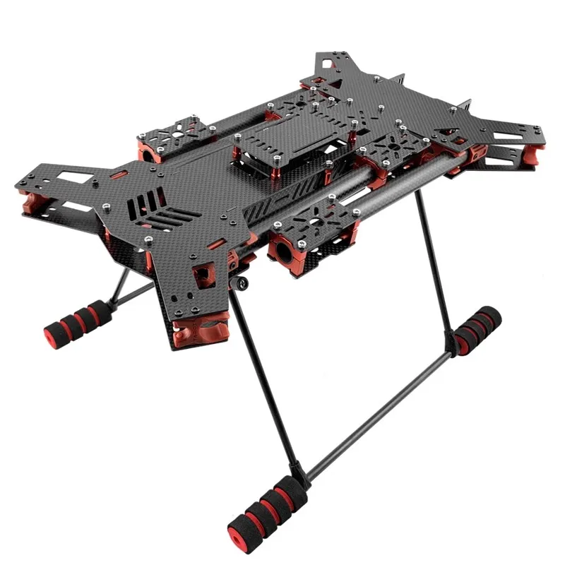 JMRRC H680 Carbon Fiber Folding FPV Quadcopter Aircraft Frame Kit with Ultra-light Landing Gear H4 Rack