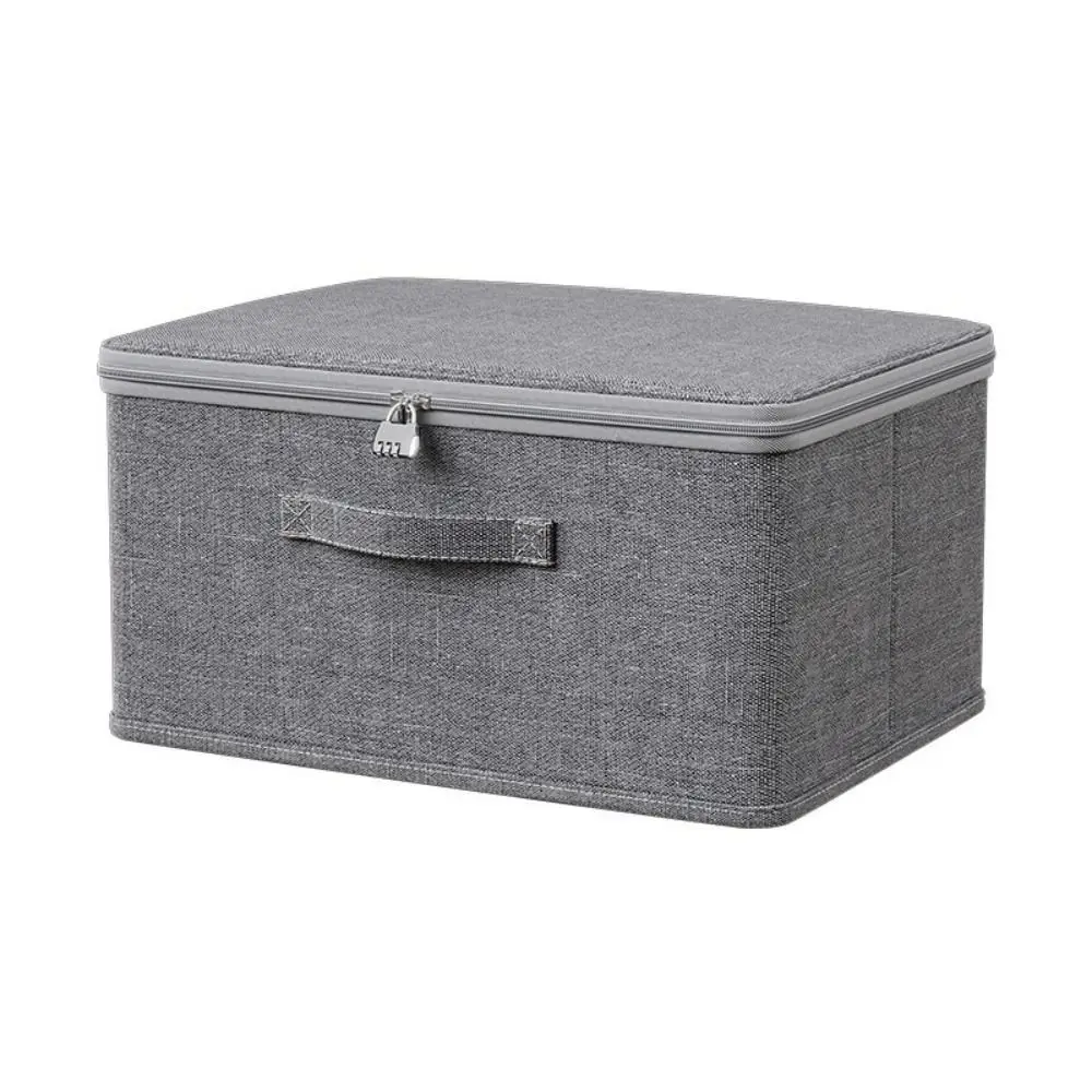 New Grey Clothing Storage Box With Dust Cover Large Capacity Bra Storage Box Wardrobe Clothes Storage Box Home