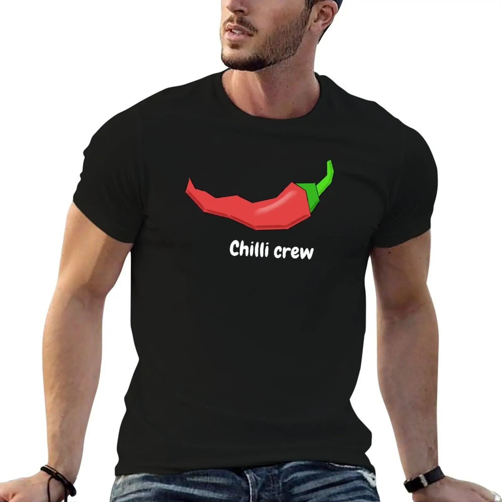 

Cartoon Chilli Crew T-Shirt anime shirt essential t shirt oversized graphic tee graphics mens graphic t-shirts funny