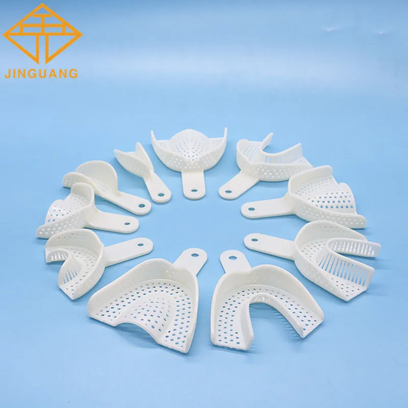 

50pairs Dental Disposable Impression Trays Plastic Adult Teeth Holder S M L Upper Lower Impression Trays