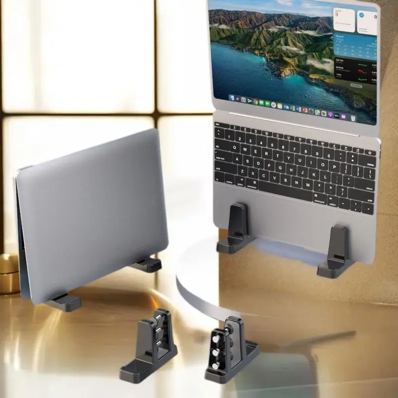 2 PCS Universal Vertical Laptop Stand Portable Notebook Holder Heat Dissipation Non-slip Laptop Support Bracket