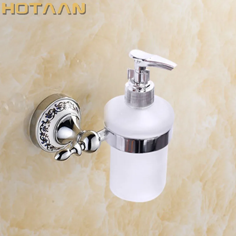 . Wall Mounted Toilet Soap Dispenser Holder with Glass Bottle Chrome Stainless Steel  Bathroom hardware