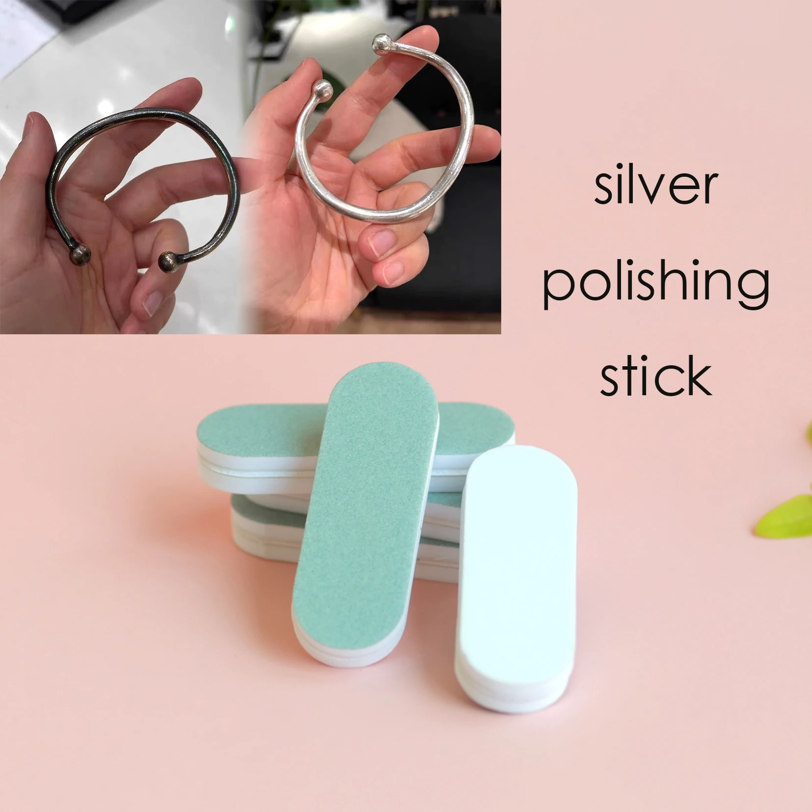 Silver Polishing Stick Gold and Silver Bracelet Ring Polishing and Buffing Jewelry Polishing Block Mini Individually Packaged