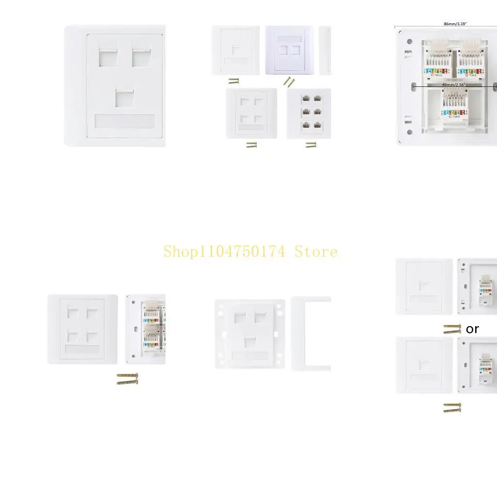 86 Type Computer Socket Panel CAT5E Module RJ45 Cable Outlet Wall (Without Retail Package) Top Sale