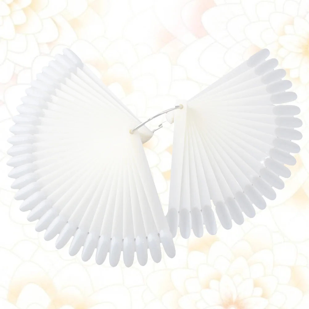 

50pcs 2 Sets Sharp Tip Color Chart Durable Display For Nail Art Pedicure Practice Nail Polish Sticks Organizer