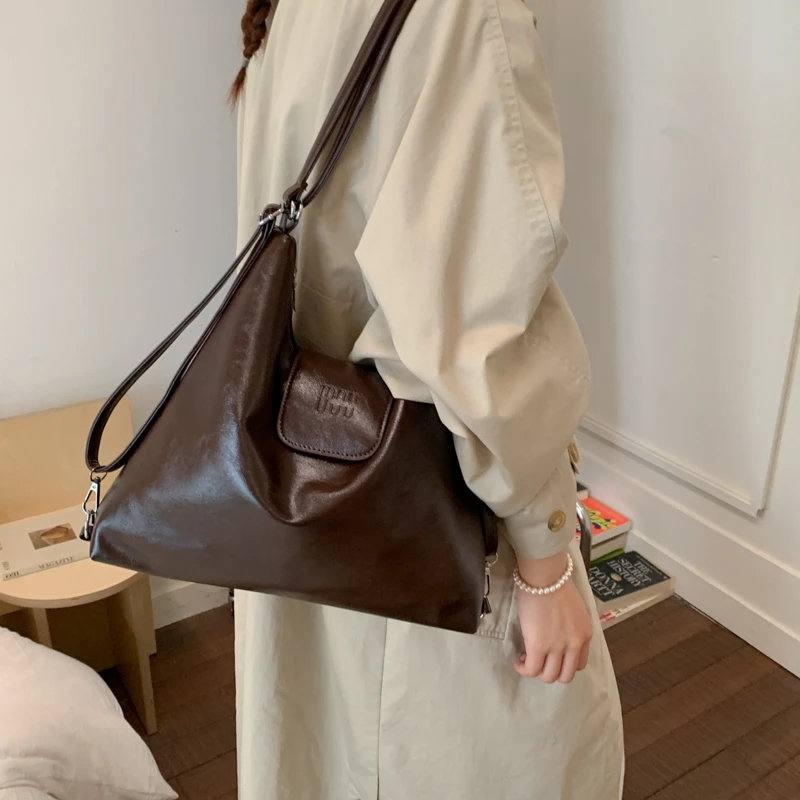 Элегантная дизайнерская женская кожаная сумка на плечо, роскошная сумка, классическая сумка через плечо, модная винтажная сумка