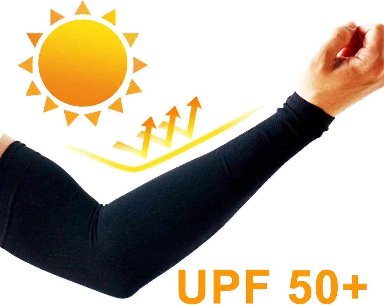 

2 Pairs UV Protection Cooling Arm Sleeves for Men and Women UPF 50 Sun Sleeve