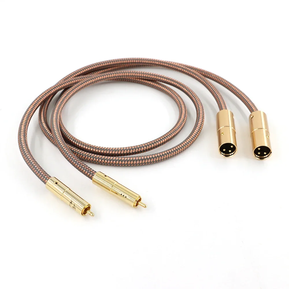 Accuphase 40th Anniversary Edition OCC RCA Interconnect Cable - High-Purity OFC Copper Core, Double Shielded, XLR to Microphone/