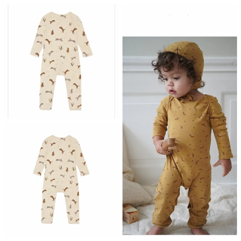 

Jumpsuit Infant Toddler Printed Bodysuit Autumn New Baby Boy Girl Pullover Long Sleeve Romper Creeper Nordic Newborn Clothing