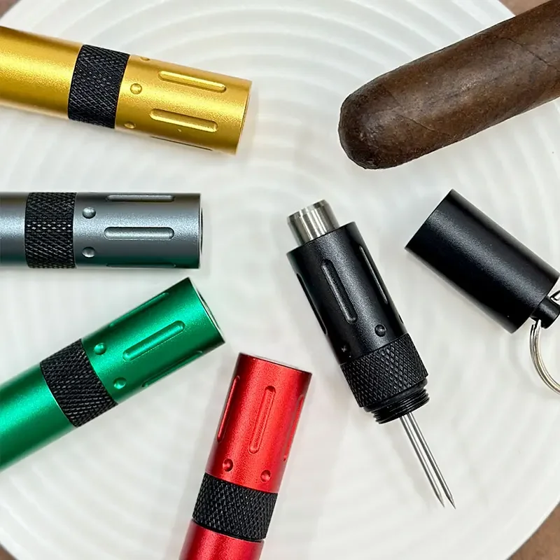 

Cigar Needle Outdoor Stainless Steel Portable 2-in-1 Cigar Punching Needle Drill Loose Travel Cigar Accessories Tool 91