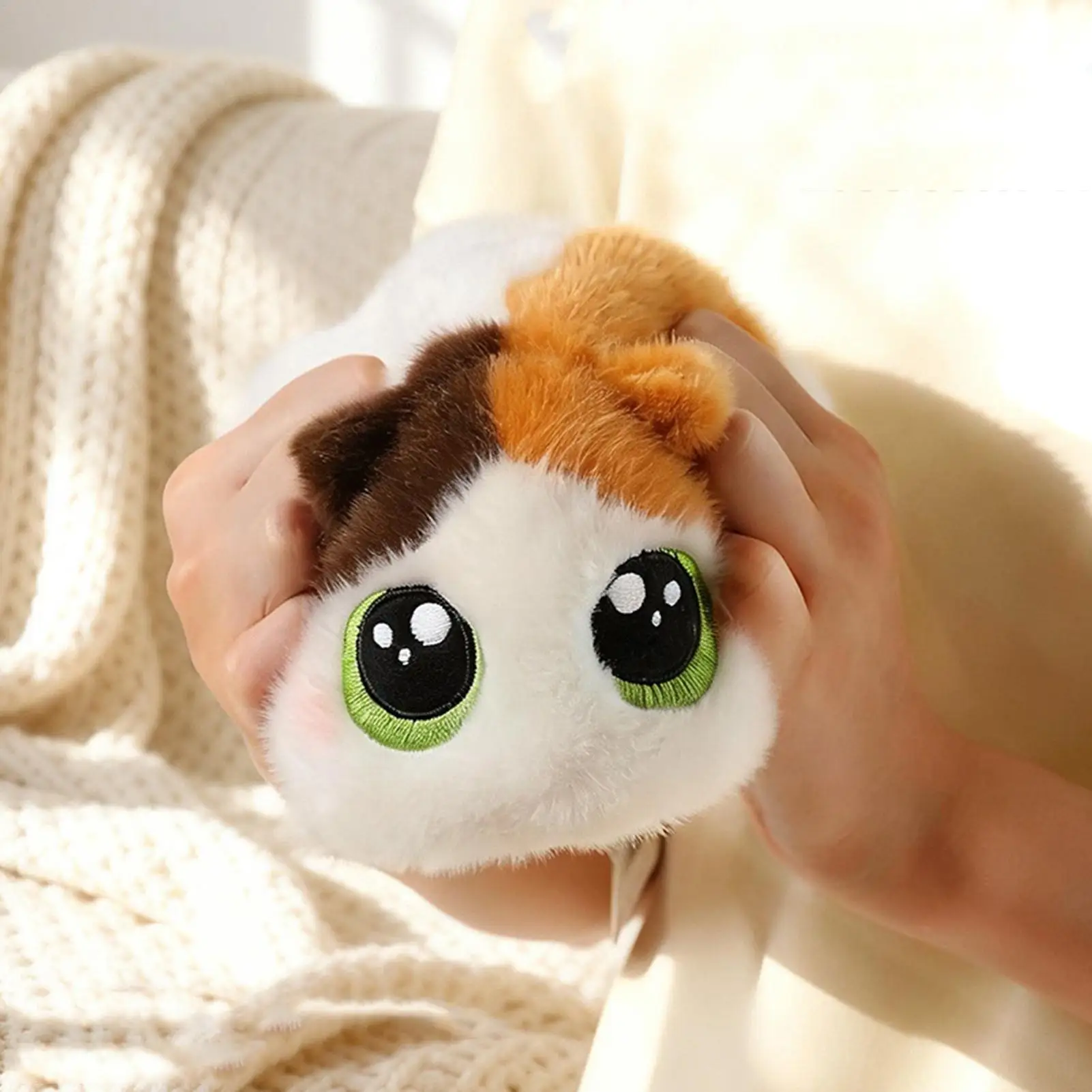 Cat Stuffed Animal Big Eyes Design Soft Plush Squeeze Toys Decoration Kids Stuffed Animals For Home Living Room Bed Sofa Couch