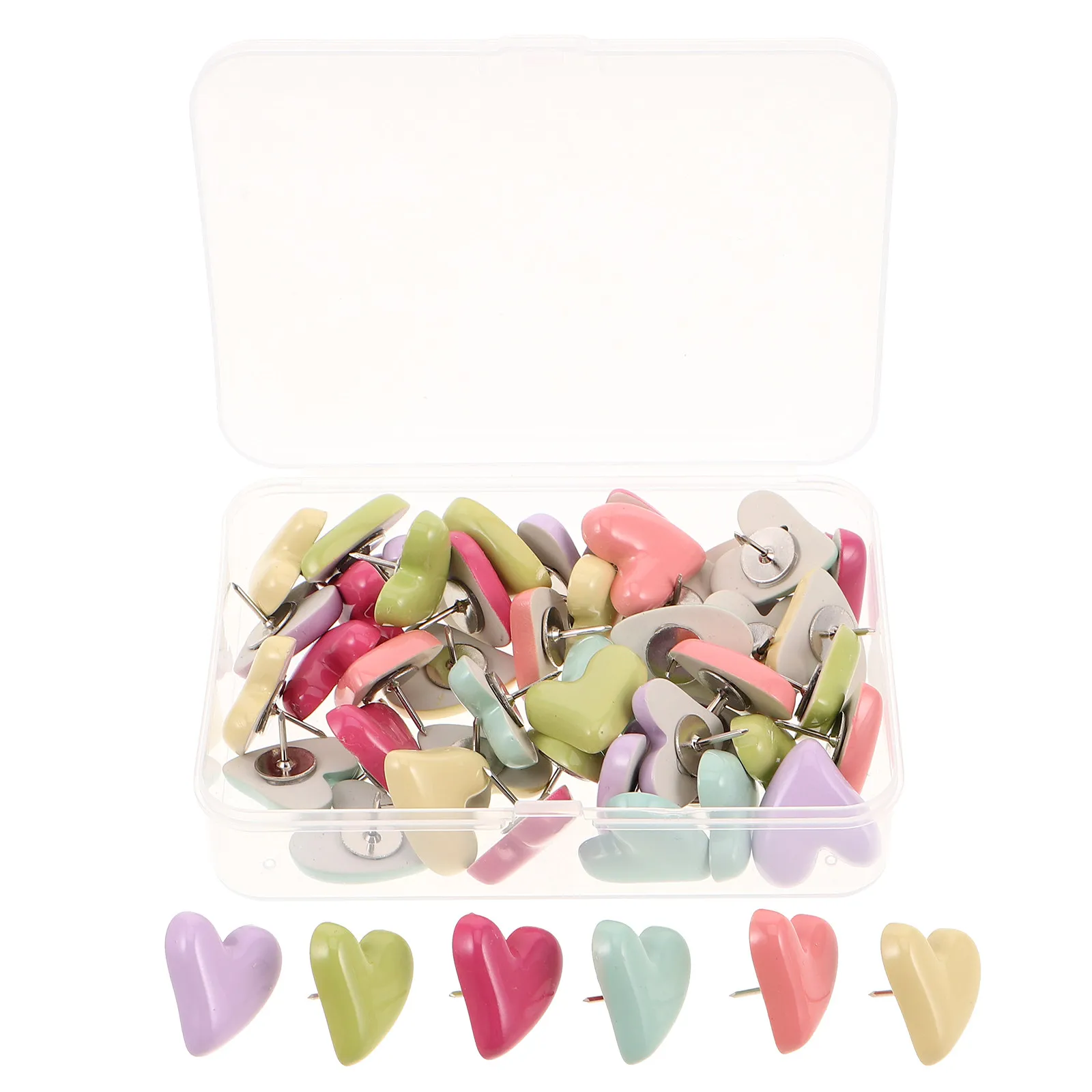 

58 шт. креативных декоративных кнопок-сердечек для пробковой доски, фотостены, свадебного декора, офиса, дома, поделок своими руками