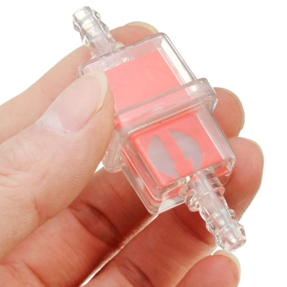 2pcs High Performance Square Oil Filter Plastic Vacuum Filtration Fuel Filter Inline Gas Filter Motorbike Moped Scooter