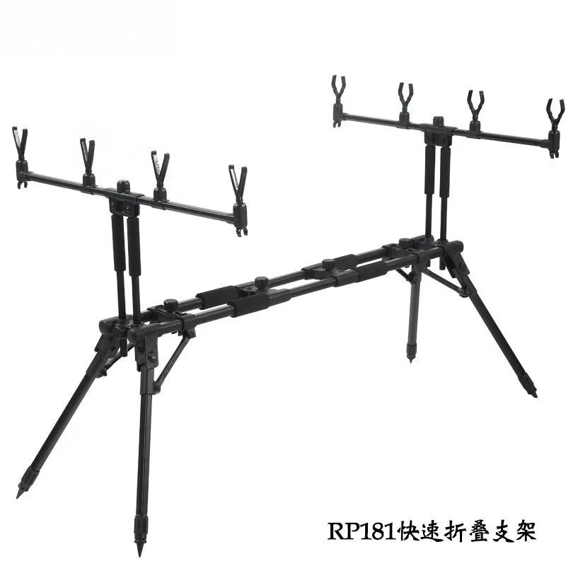 Carp Fishing Rod Pod, Quick Fold Multi-head Sea Rod Holder, European Style Bracket Compatible with Bite Alarm