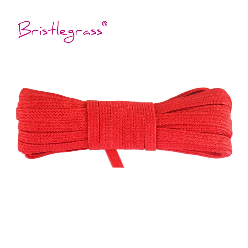 BRISTLEGRASS 5 Yard 4mm Knitting Solid Skinny Elastics Spandex Satin Band kids Hairband Headband Tie Dress Lace Trim DIY Sewing