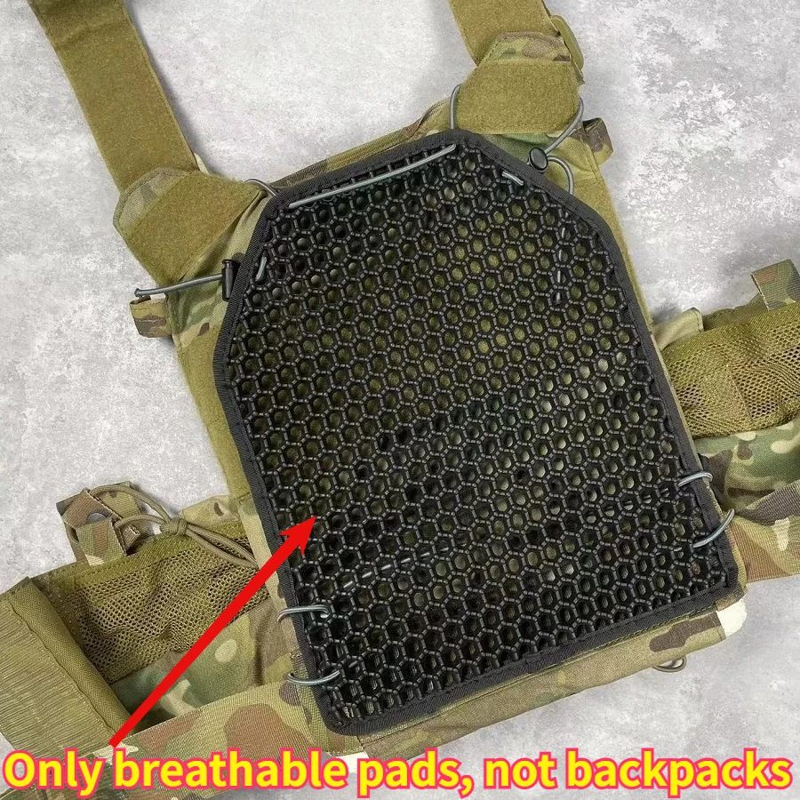 A Set of Two Breathable Heat Dissipation Pads Modular Built-in Cushioning 3D Breathable Pad Suitable Backpack Tactical Vest