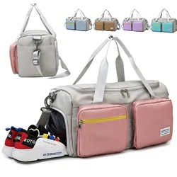 Women Girls Gym Sports Bag Teens Waterproof Camping Travel Duffle Bag for Dance Weekend Swimming Fitness Workout