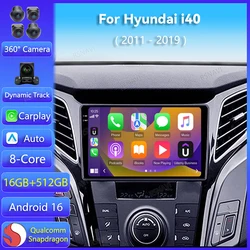 Android 16 Car Radio For Hyundai i40 2011 2012 - 2019 Carplay Auto Multimedia Player GPS Video Head Unit 2 Din Navigation Stereo