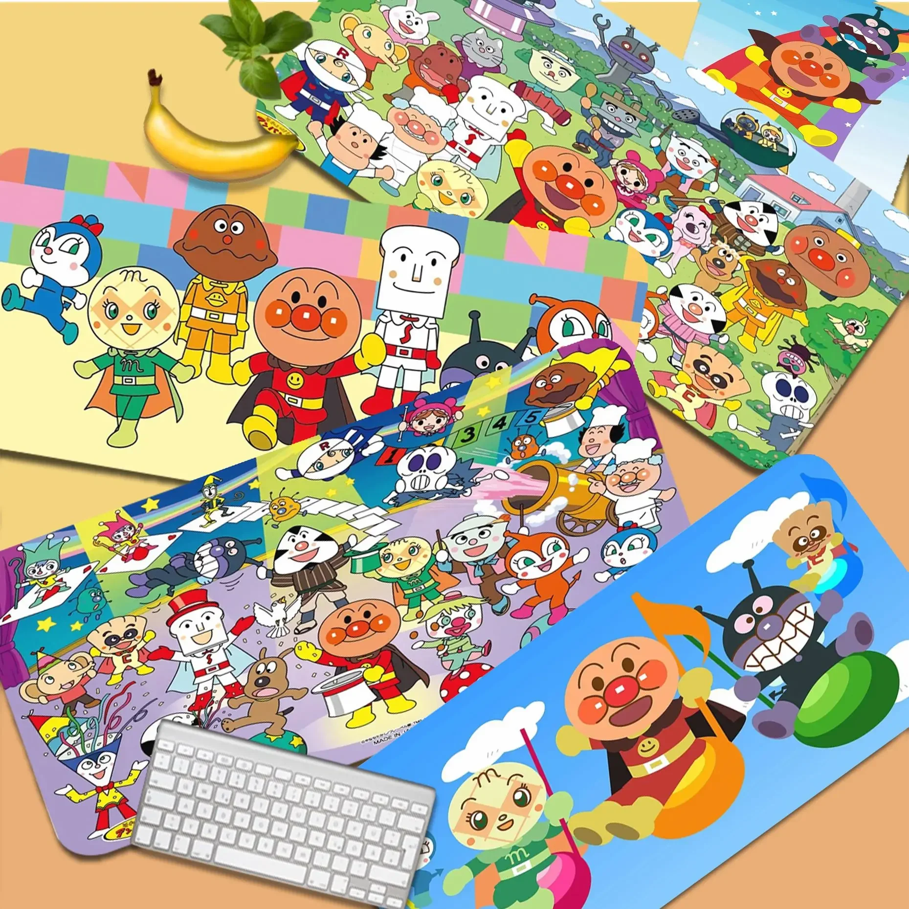 

Anpanman-s Mousepad girl pad Keyboards Mat Rubber Gaming mousepad Desk Mat Size for large Edge Locking Game Keyboard Pad