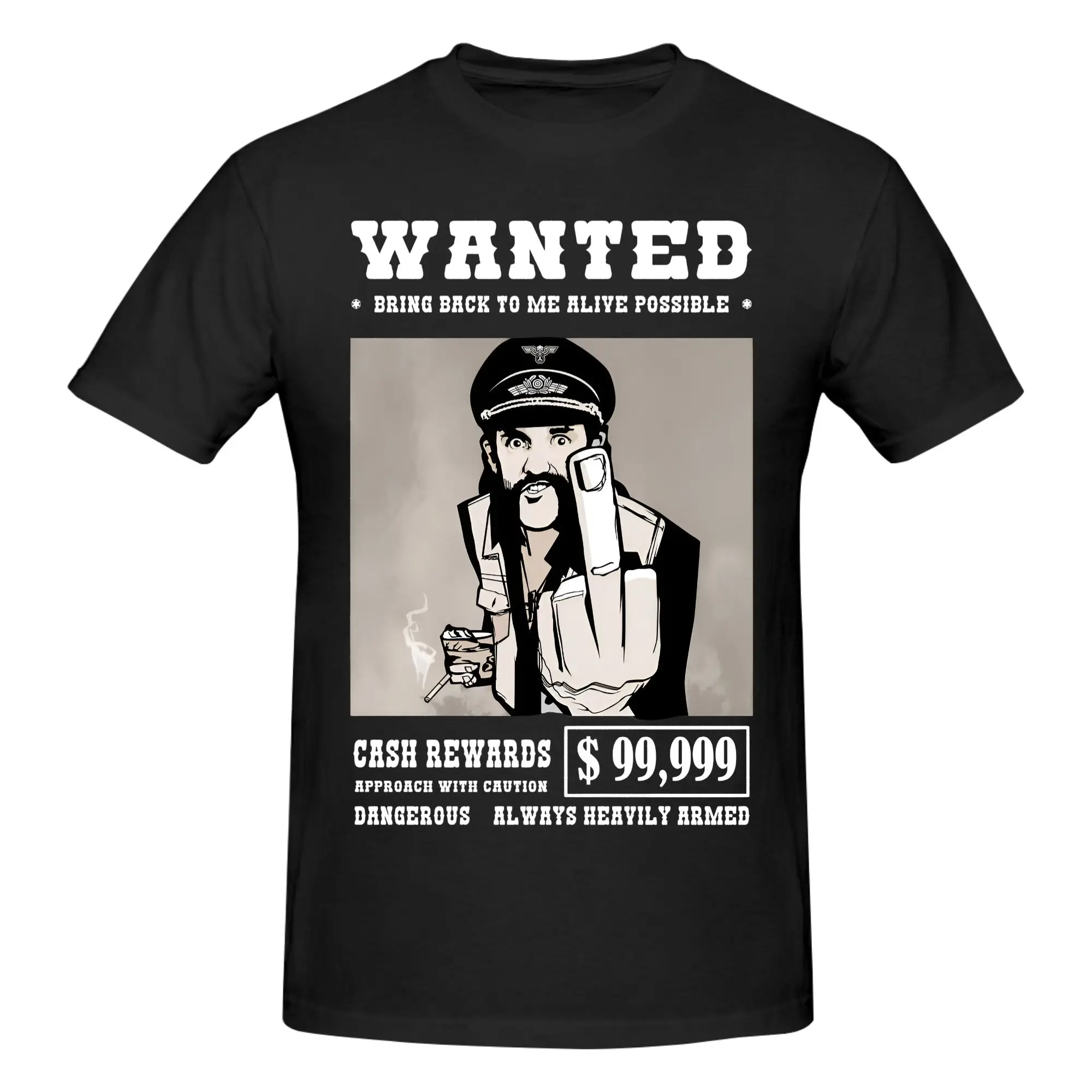 

80s Retro Music Rock L-Lemmy T Shirt Men Women Short Sleeves Graphic Clothing Summer Style Loose Oversized Pure Cotton Tee Tops