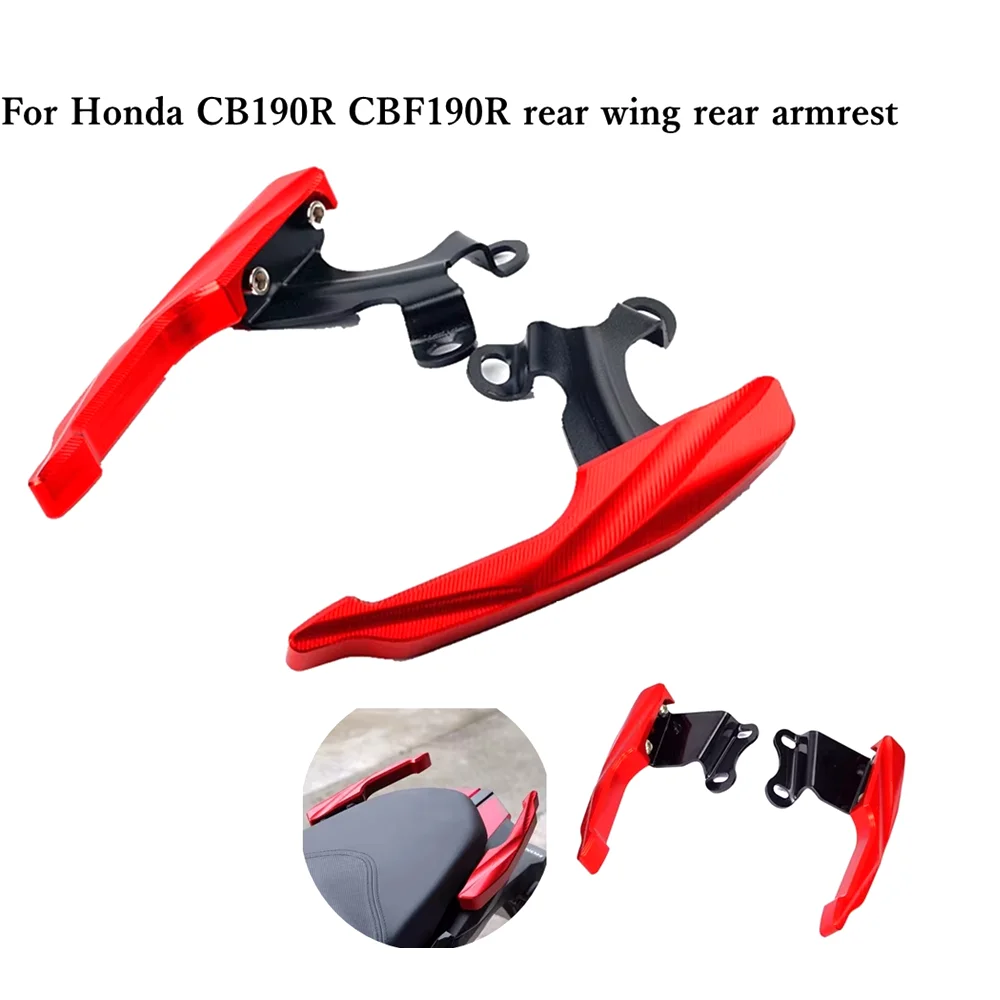 For Honda CB190R CBF190R 2015-2020 Motorcycle Modify CNC Rear Wing Passenger Rear Seat Grab Bar Hand Rail tail fin Accessories