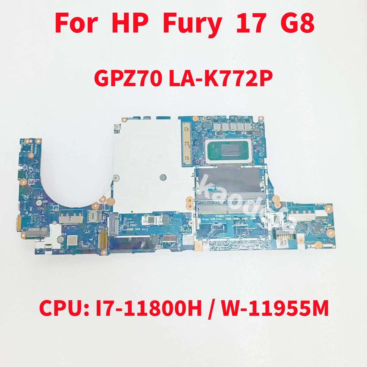 

GPZ70 LA-K772P Mainboard For HP Zbook Fury 17 G8 Laptop Motherboard CPU: I7-11800H I7-11850H / W-11955M DDR4 100% Test OK