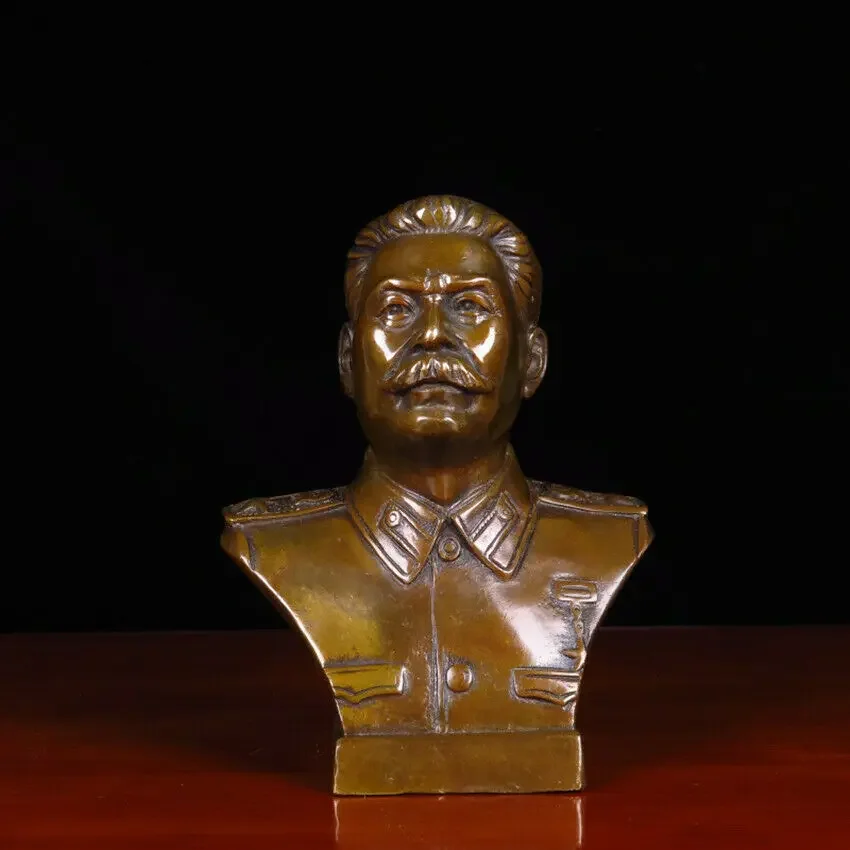 

6.5'' Russian Leader Joseph Stalin Bust Bronze Statue