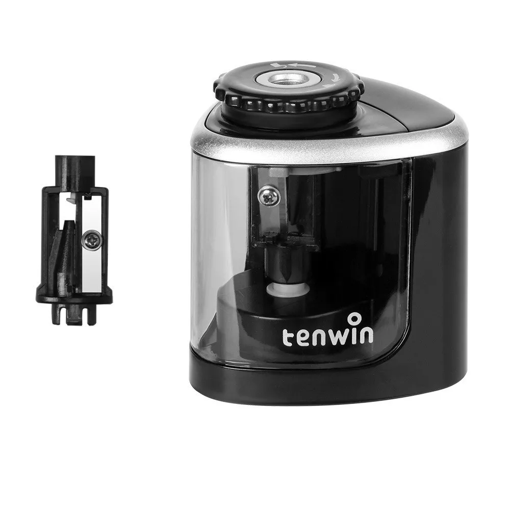 Multi-Purpose Electric Pencil Sharpener Desktop Stationery Tenwin Automatic Sharpener 2 in 1 Pencil Cutting Tool Teacher Reward
