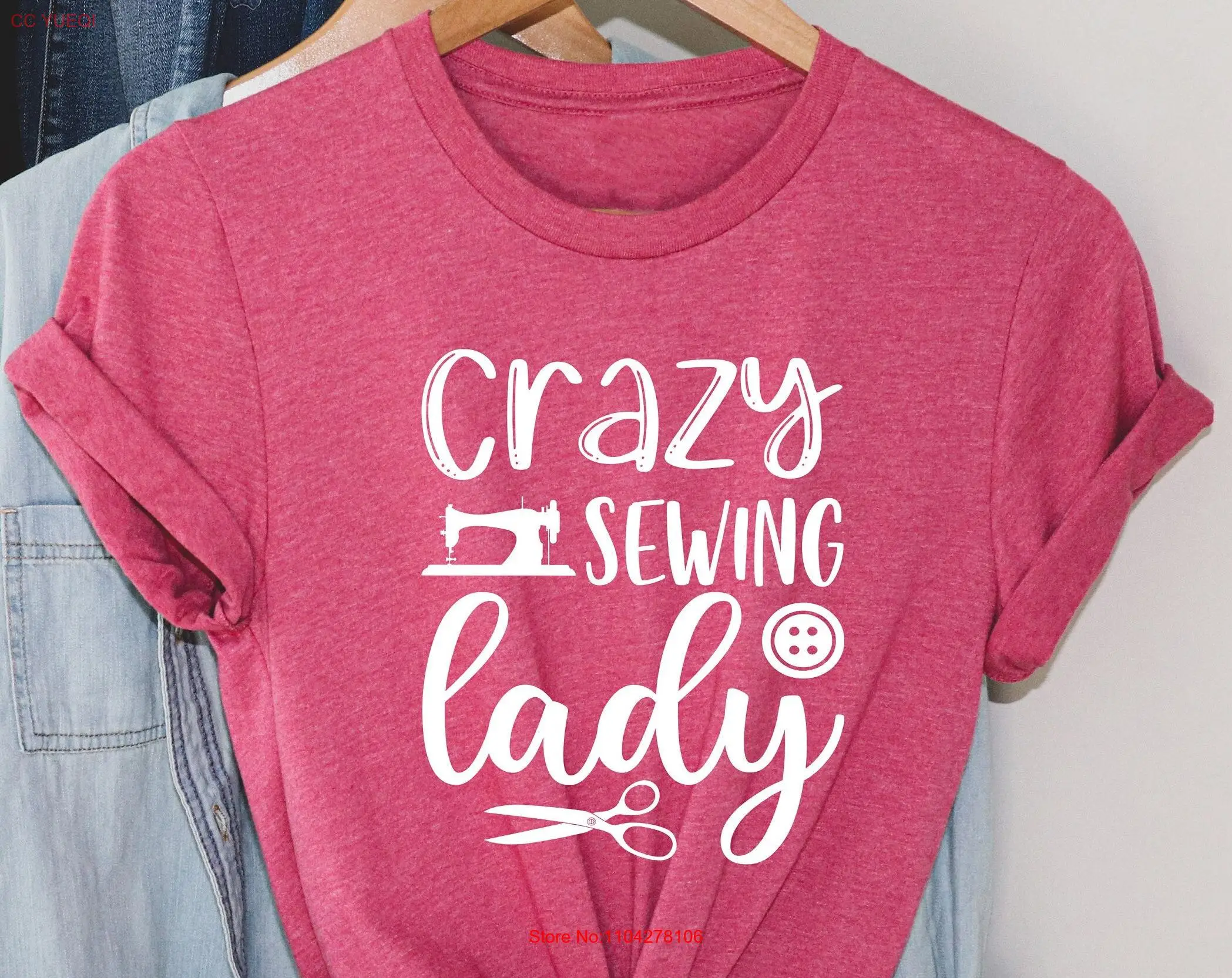 

Сумасшедшая швейная женская футболка для влюбленных, трикотажные ткани, канализационные швы, длинные или короткие рукава